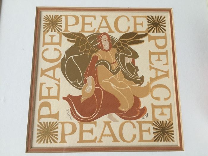 JUST ADDED - Framed Anita Gronendahl Peace Limited Edition Signed Serigraph 93/130 (1941 - 1994) [Photo 2]
