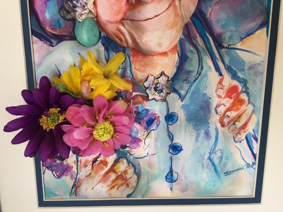 JUST ADDED - Original Bonnie Lee Roth Signed Watercolor Mixed Media Artwork [Photo 6]