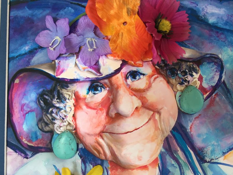 JUST ADDED - Original Bonnie Lee Roth Signed Watercolor Mixed Media Artwork [Photo 2]