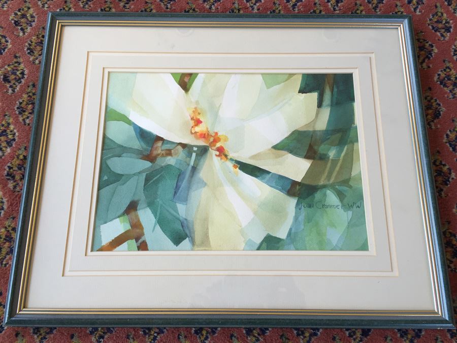 JUST ADDED - Framed Original Watercolor By Late Jean Cranmer