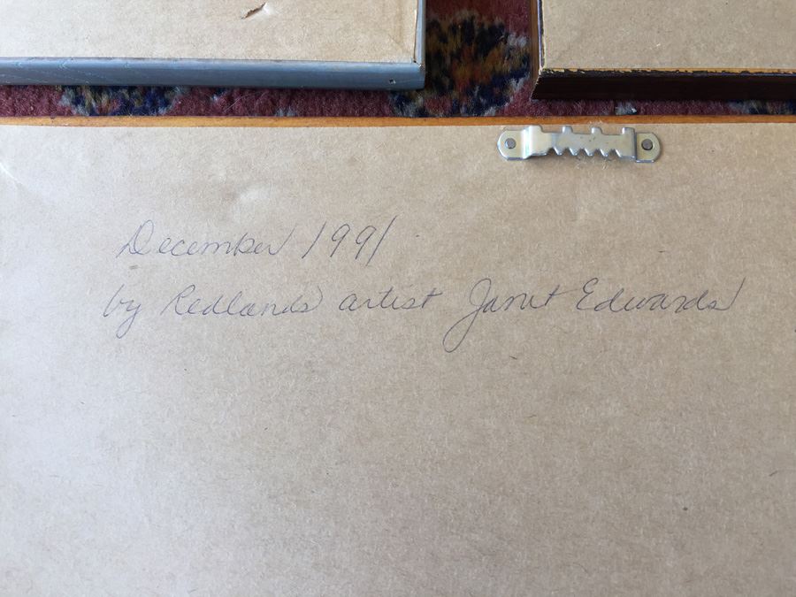 JUST ADDED - Set Of Three Nicely Framed Janet Edwards Etchings Of Scenic California Signed Redlands CA Artist [Photo 20]