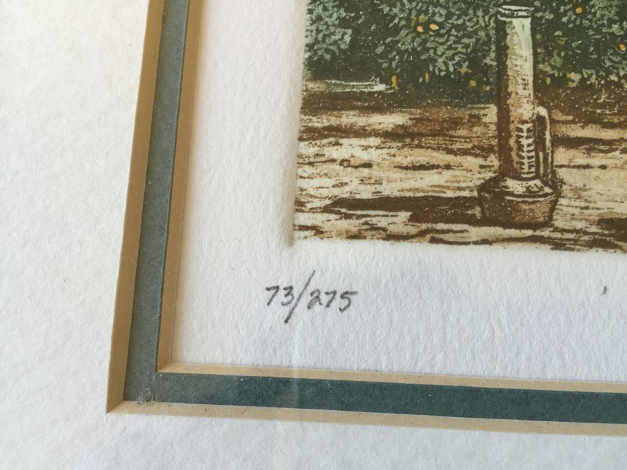 JUST ADDED - Set Of Three Nicely Framed Janet Edwards Etchings Of Scenic California Signed Redlands CA Artist [Photo 7]