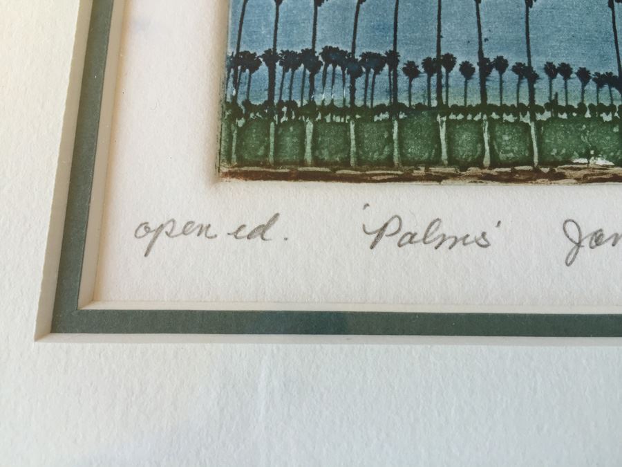 JUST ADDED - Set Of Three Nicely Framed Janet Edwards Etchings Of Scenic California Signed Redlands CA Artist [Photo 11]