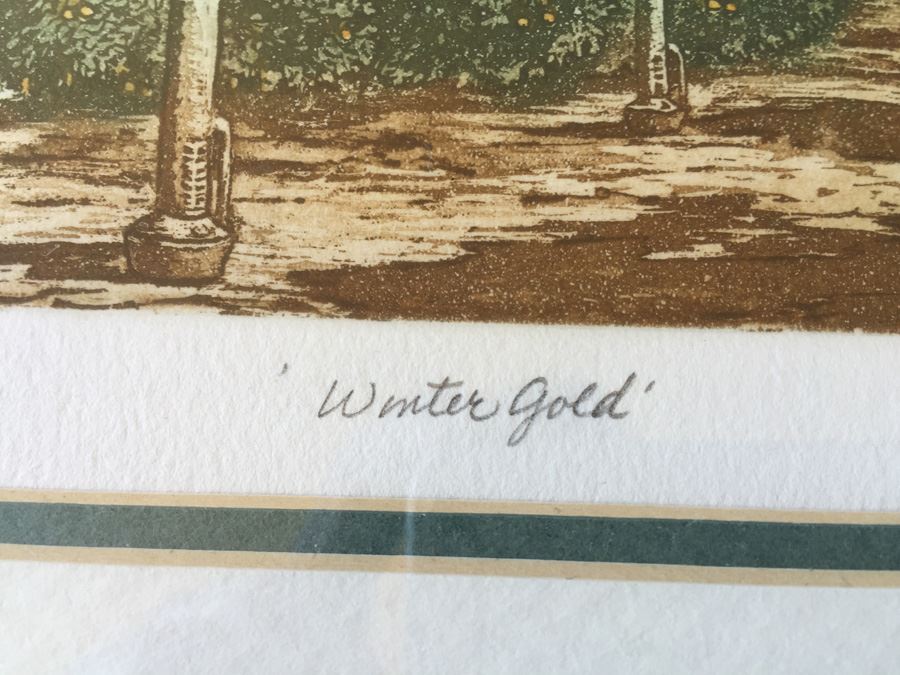 JUST ADDED - Set Of Three Nicely Framed Janet Edwards Etchings Of Scenic California Signed Redlands CA Artist [Photo 6]