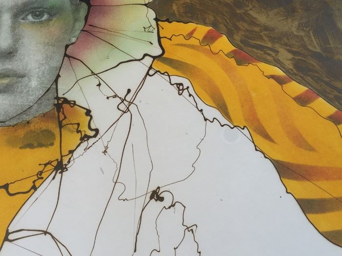 JUST ADDED - Original Gerrit Greve Signed Drip Line Painting From Mid 70's (San Diego Artist) [Photo 9]