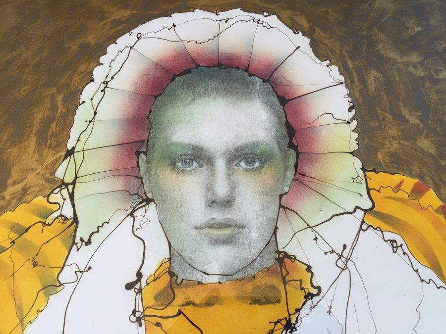 JUST ADDED - Original Gerrit Greve Signed Drip Line Painting From Mid 70's (San Diego Artist) [Photo 4]