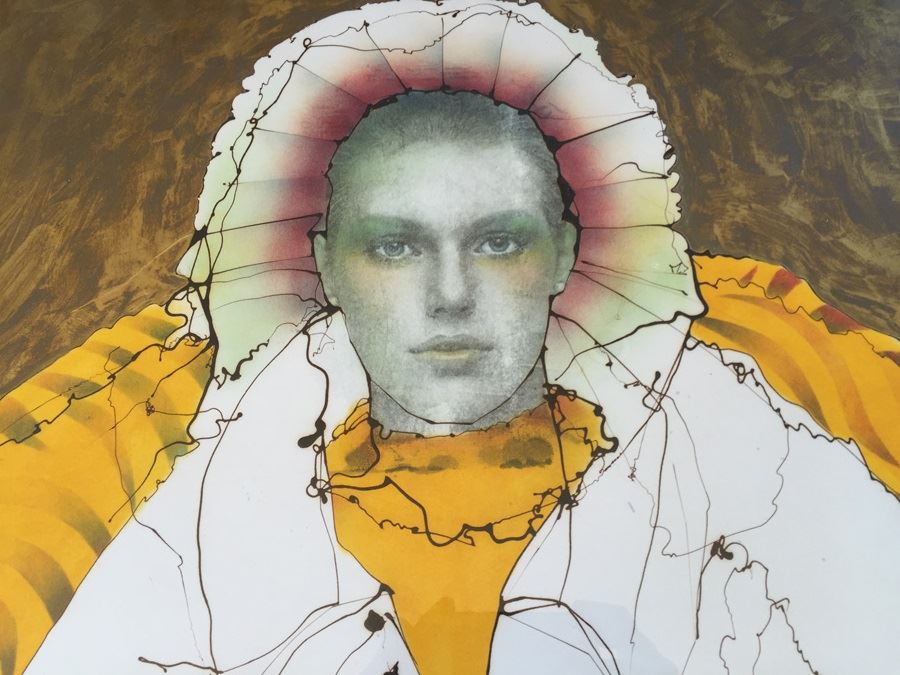 JUST ADDED - Original Gerrit Greve Signed Drip Line Painting From Mid 70's (San Diego Artist) [Photo 2]