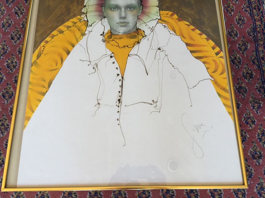 JUST ADDED - Original Gerrit Greve Signed Drip Line Painting From Mid 70's (San Diego Artist) [Photo 6]