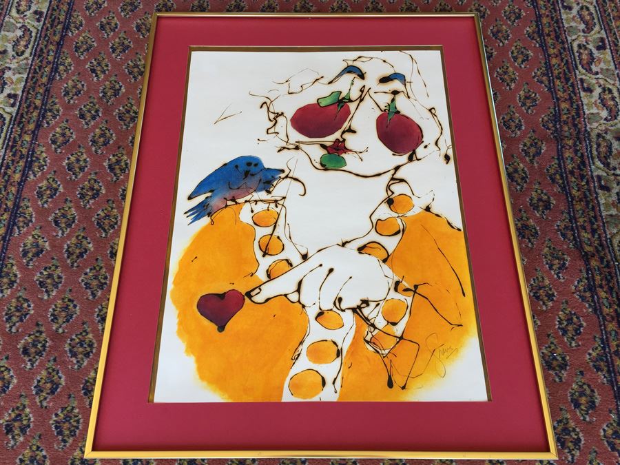 JUST ADDED - Original Gerrit Greve Signed Drip Line Painting From Mid 70's (San Diego Artist)