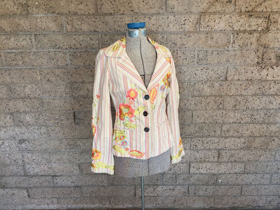 JUST ADDED - Johnny Was Embroidered Jacket Size S
