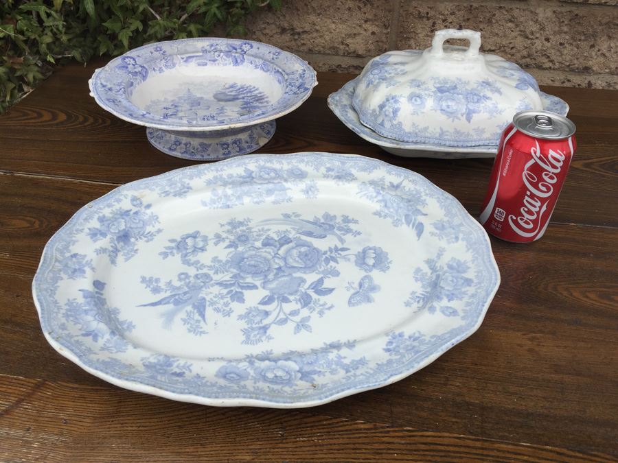 JUST ADDED - Antique Blue And White Transferware [Photo 3]