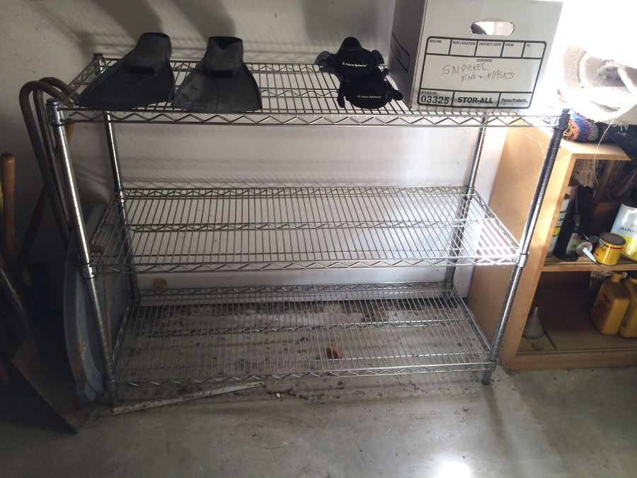 3 Shelf Stainless Steel Wire Shelving