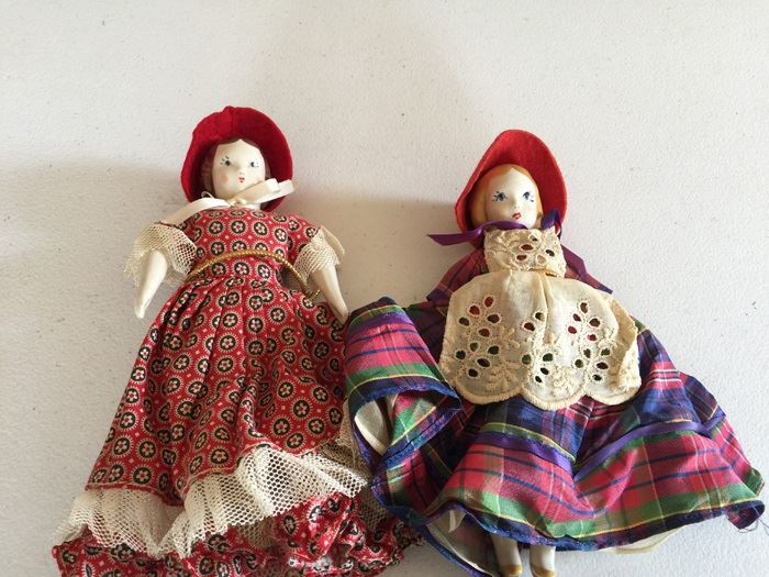 JUST ADDED - Vintage 1940's Ruth Gibbs Dolls Precious Little Lady Louise (No 103 PA) And Play Friend (No 402 P) [Photo 1]