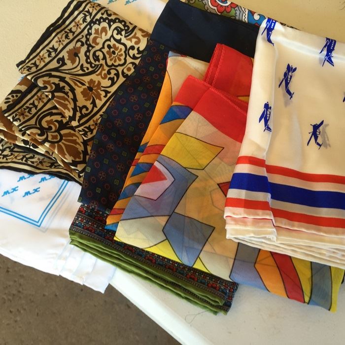 JUST ADDED - Vintage Scarf And Handkerchief Lot [Photo 13]