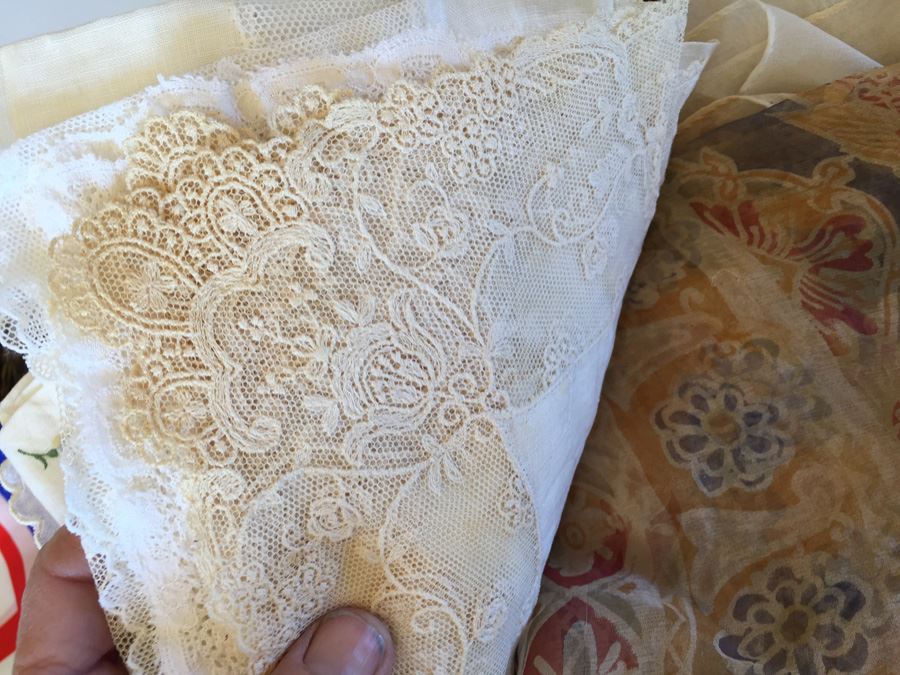 JUST ADDED - Vintage Scarf And Handkerchief Lot [Photo 6]