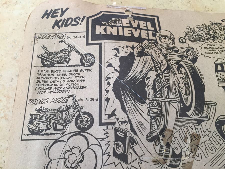 Evel Knievel Racing Set On Damaged Card IDEAL 1975 [Photo 11]