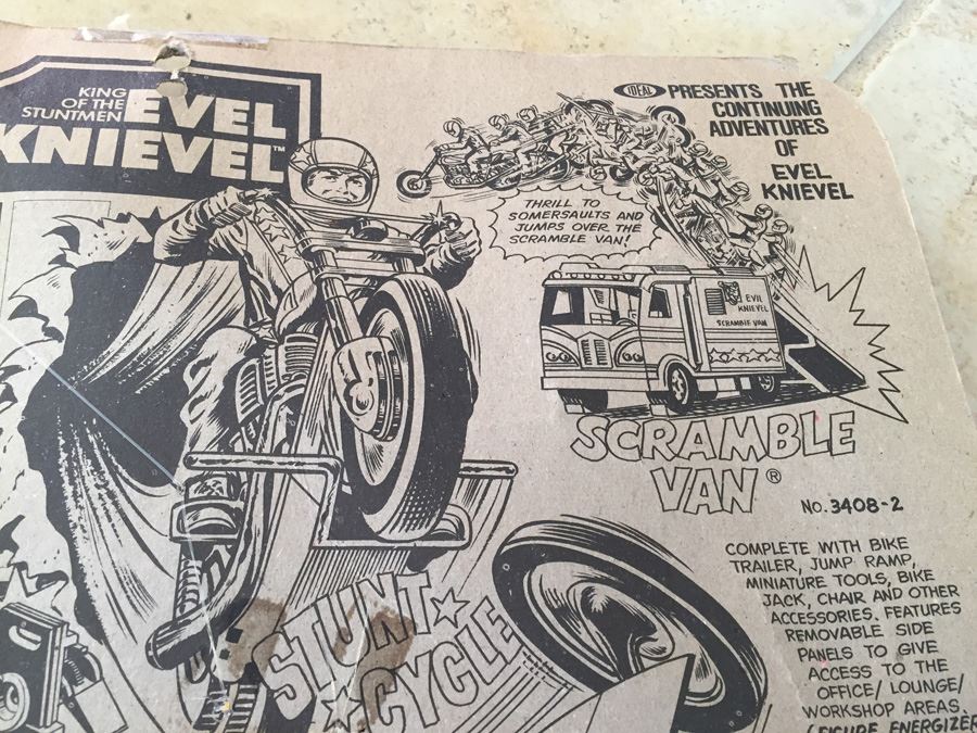 Evel Knievel Racing Set On Damaged Card IDEAL 1975 [Photo 12]