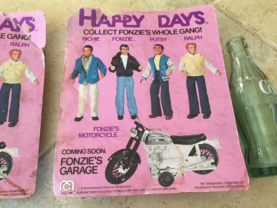 MEGO Happy Days Action Figures Dolls RICHIE And POTSY On Damaged Cards 1976 [Photo 21]