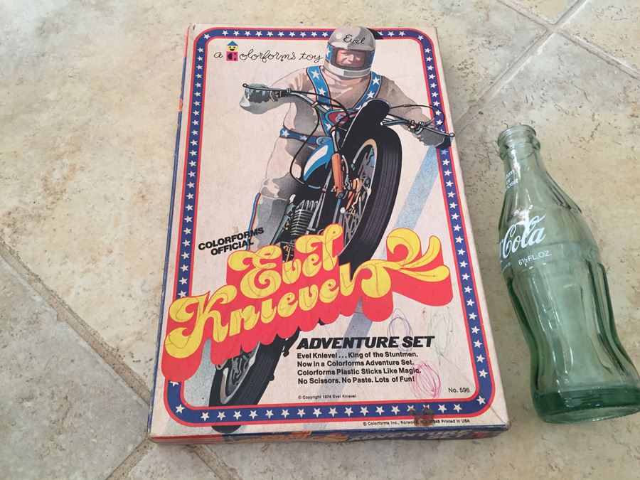 Evel Knievel Adventure Set Colorforms Toy Well Played With 1974 [Photo 1]