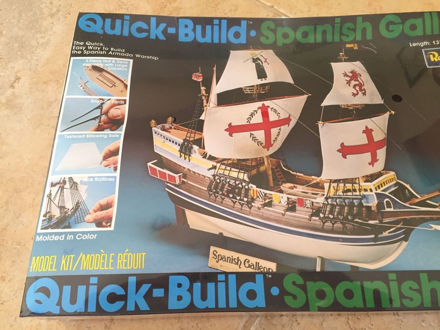 Sealed Revell Model Kit Of Quick Build Spanish Galleon Ship 1978