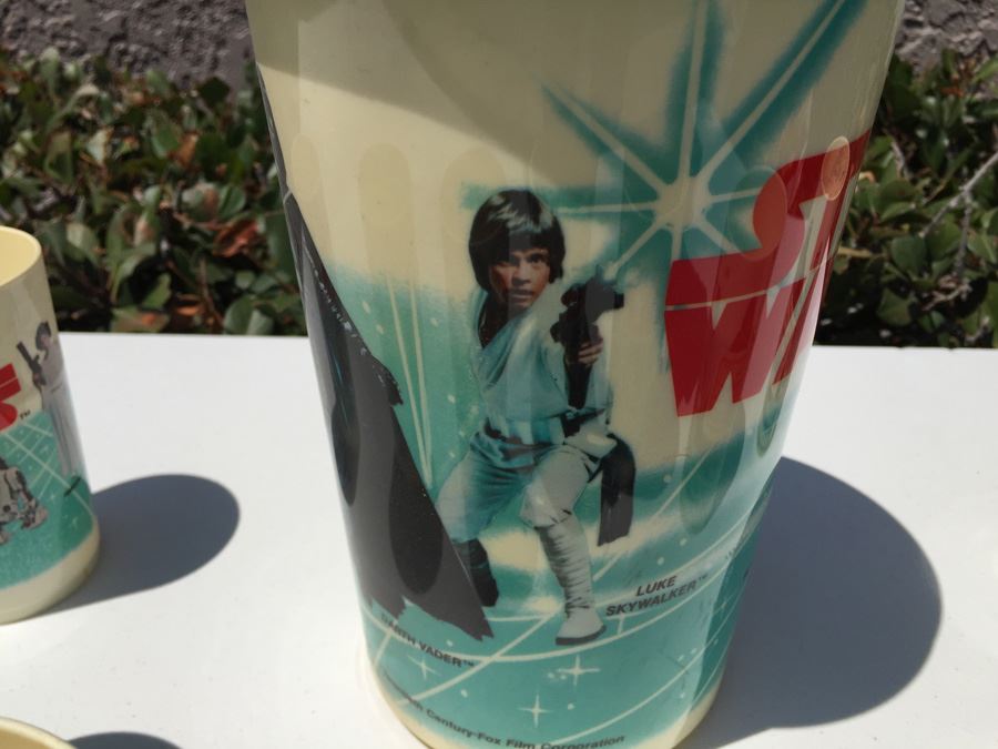 Vintage Star Wars (7) 11oz Tumblers And Star Wars Pitcher By Deka 1977 [Photo 7]