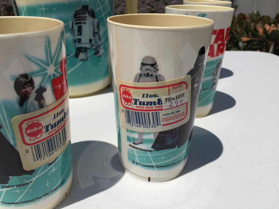 Vintage Star Wars (7) 11oz Tumblers And Star Wars Pitcher By Deka 1977 [Photo 4]