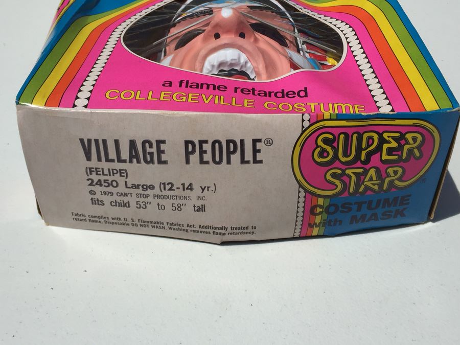 Vintage 1979 Village People Felipe Halloween Costume In Original Box Large [Photo 3]