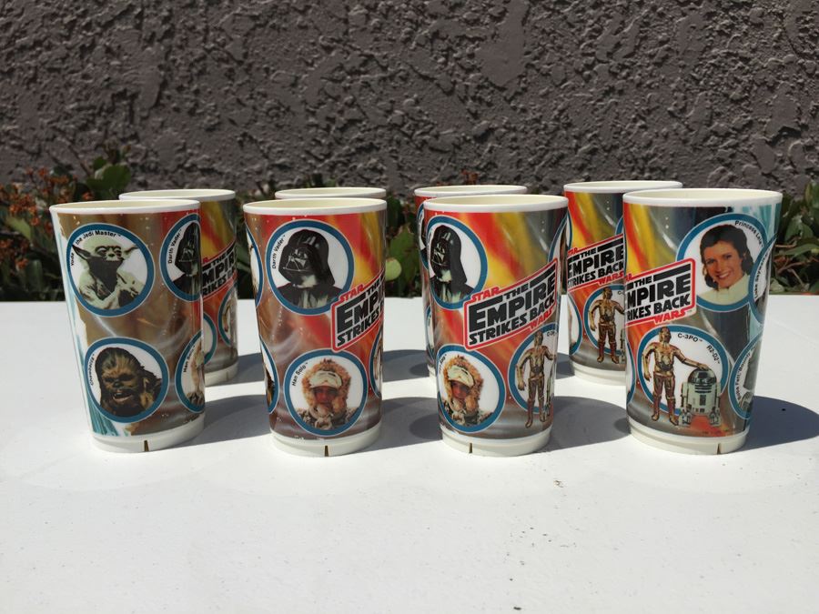 Vintage 1980 Star Wars The Empire Strikes Back Deka Plastic Cups