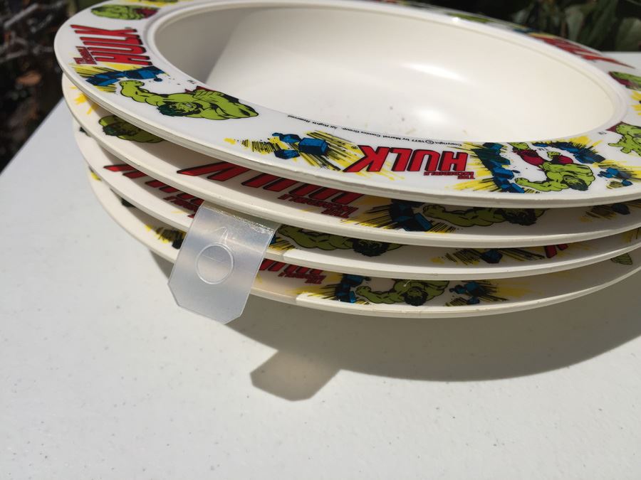 Vintage 1977 Collection Of Marvel Comics The Incredible Hulk Plates, Bowls And Cups By Deka Plastics [Photo 13]