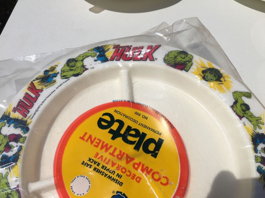 Vintage 1977 Collection Of Marvel Comics The Incredible Hulk Plates, Bowls And Cups By Deka Plastics [Photo 11]