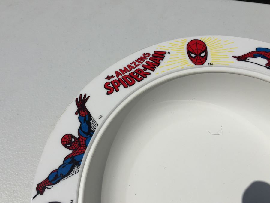 Vintage 1977 Collection Of Marvel Comics The Amazing Spider-Man Bowls And Coffee Cups By Deka Plastics [Photo 9]