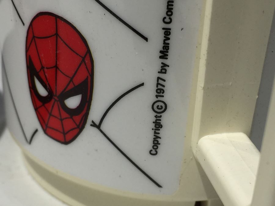 Vintage 1977 Collection Of Marvel Comics The Amazing Spider-Man Bowls And Coffee Cups By Deka Plastics [Photo 7]