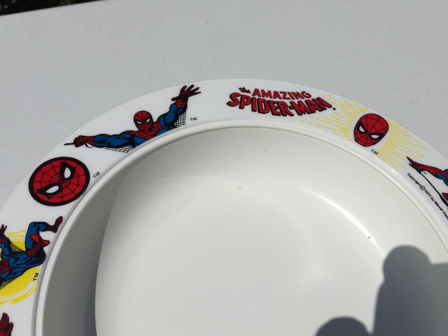 Vintage 1977 Collection Of Marvel Comics The Amazing Spider-Man Bowls And Coffee Cups By Deka Plastics [Photo 11]