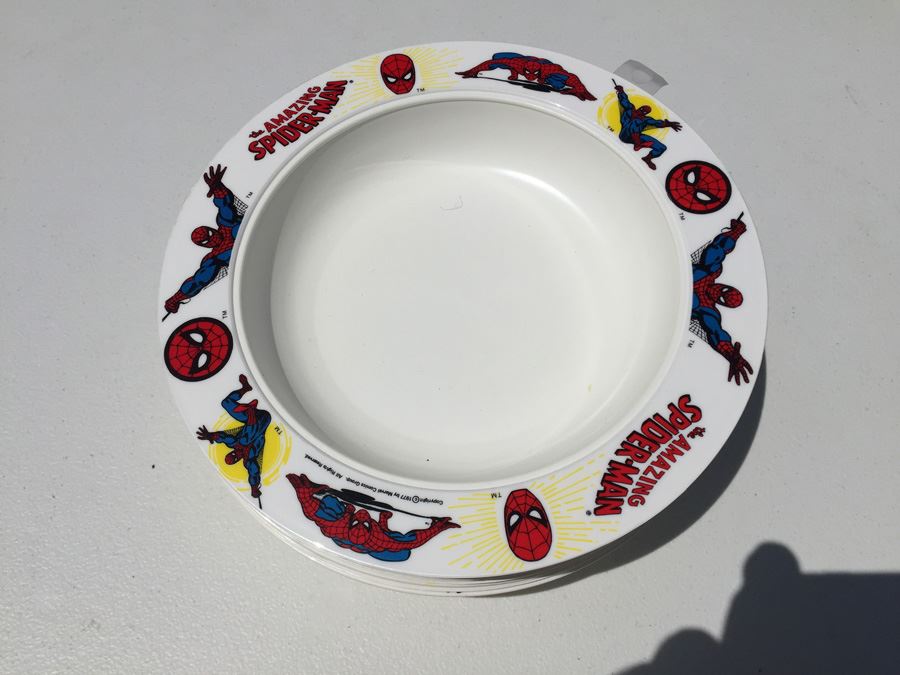 Vintage 1977 Collection Of Marvel Comics The Amazing Spider-Man Bowls ...