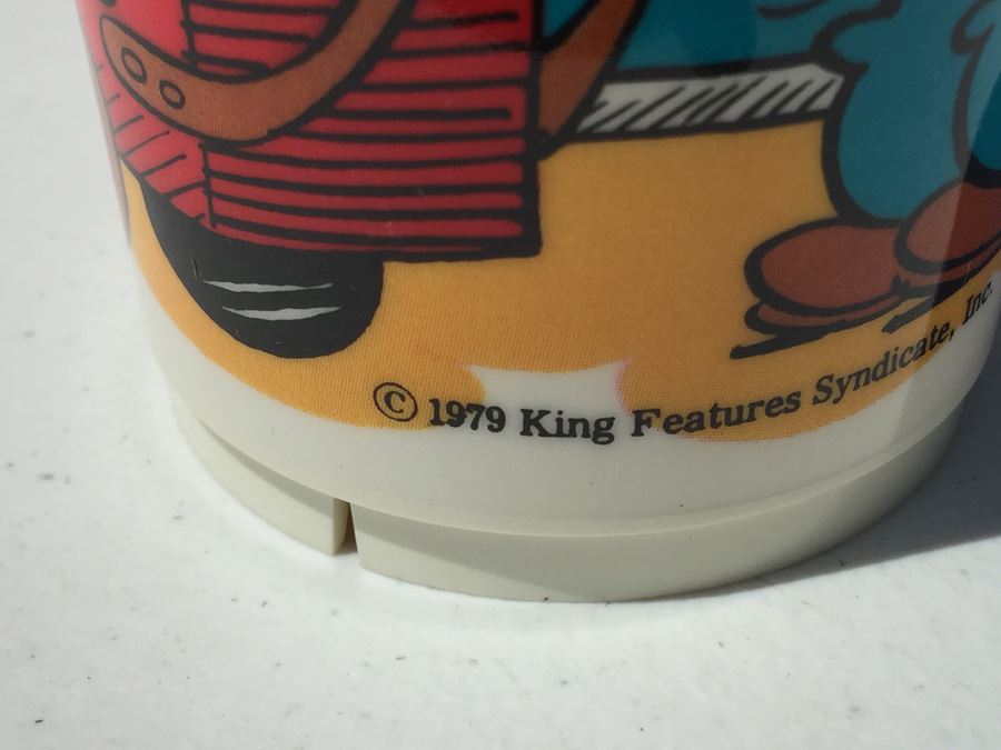 Vintage 1979 Collection Of Popeye Coffee Cups, Cups, Bowls And Plates By Deka Plastics [Photo 6]