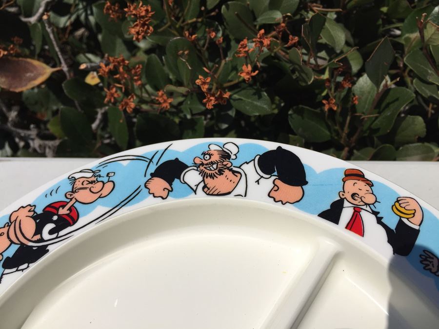 Vintage 1979 Collection Of Popeye Coffee Cups, Cups, Bowls And Plates By Deka Plastics [Photo 15]