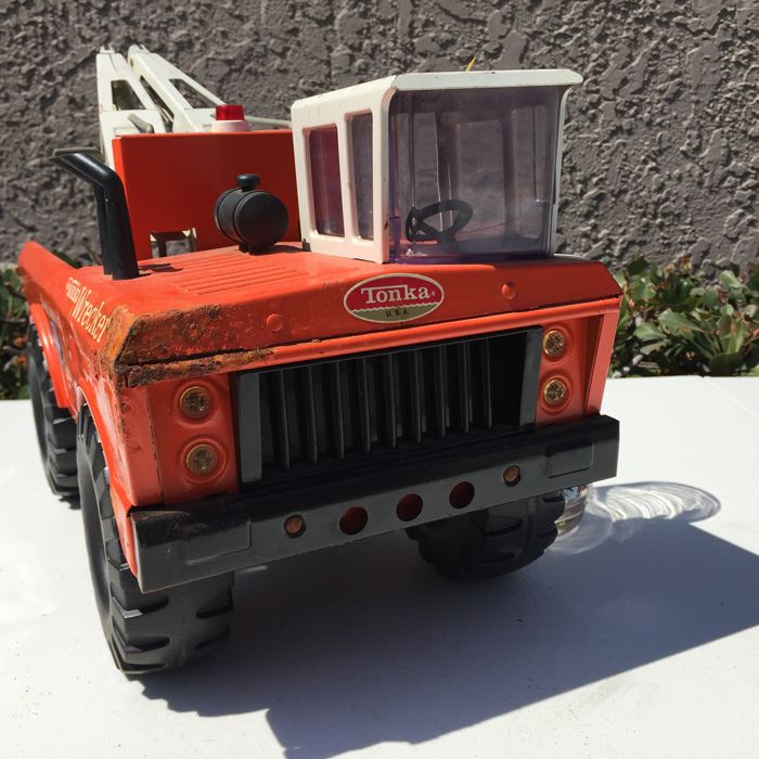 Metal Tonka Wrecker Vintage 1960s Twin Boom Tow Truck [Photo 6]