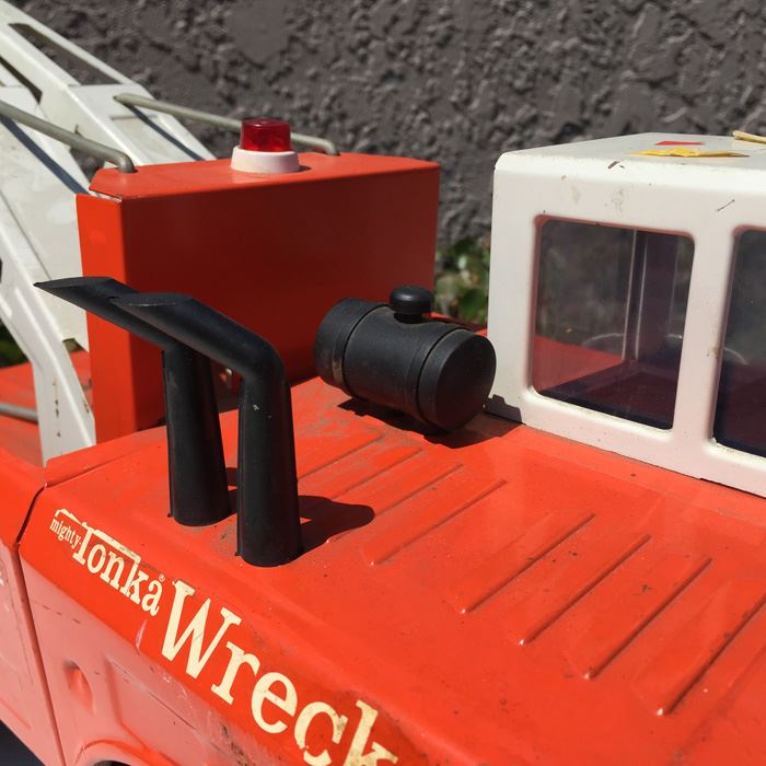 Metal Tonka Wrecker Vintage 1960s Twin Boom Tow Truck [Photo 9]