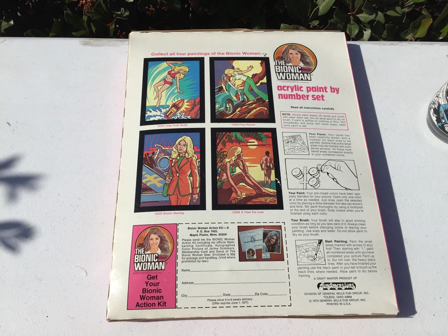 Complete Set Of Vintage The Bionic Woman Paint By Numbers New In Box [Photo 15]