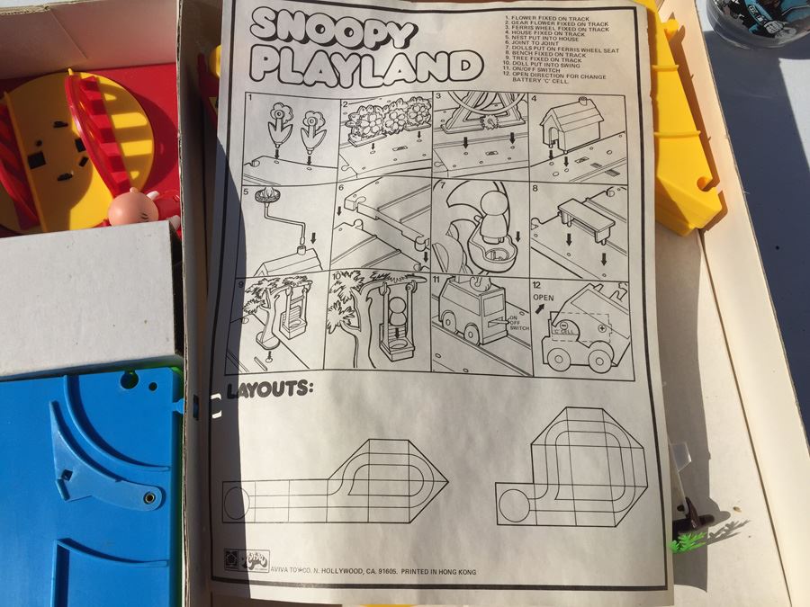 SNOOPY Playland Aviva Toy Company Vintage 1971 New In Original Box [Photo 17]