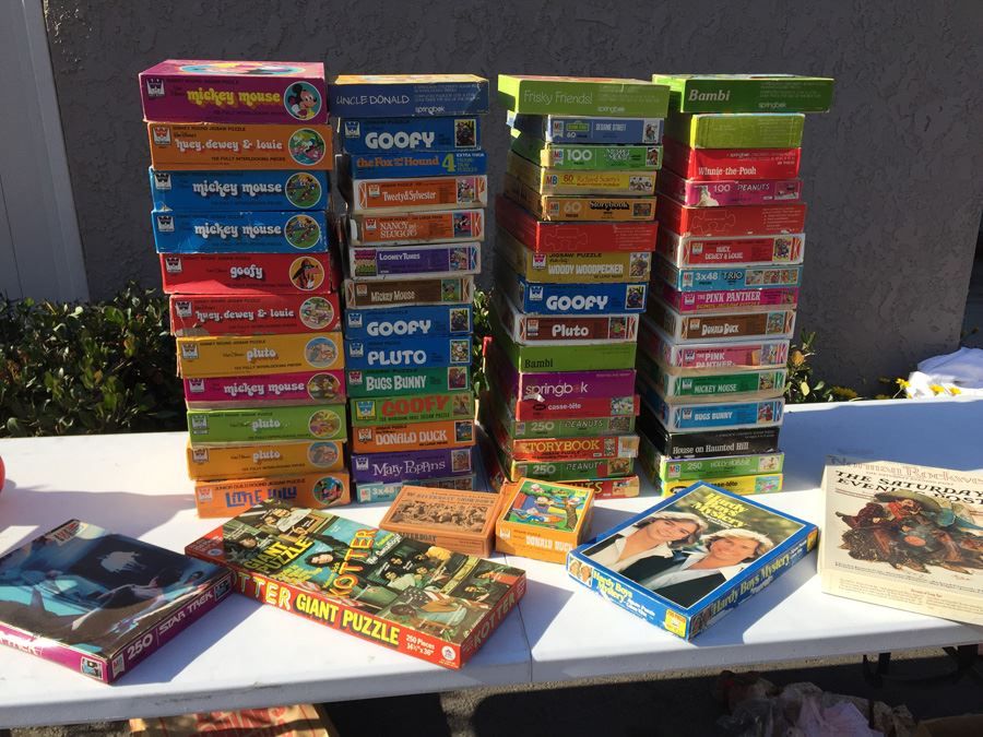 Huge Vintage Puzzle Lot