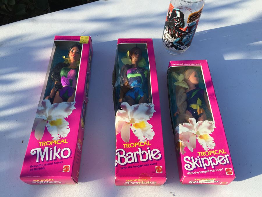 Tropical Barbie, Tropical Skipper And Tropical Miko New In Box Mattel 1985