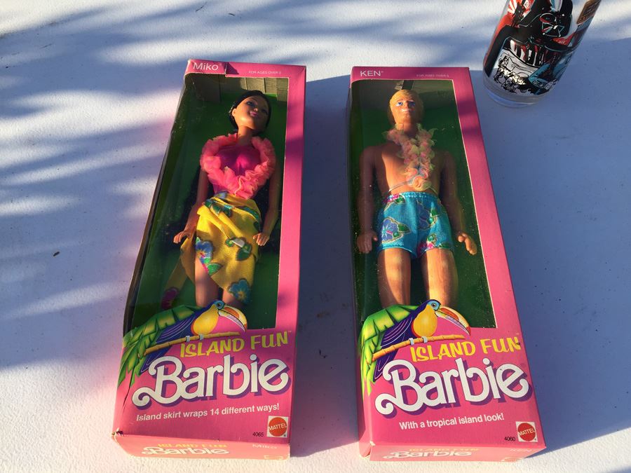 Island Fun Barbie Miko And KEN New In Box Mattel 1987