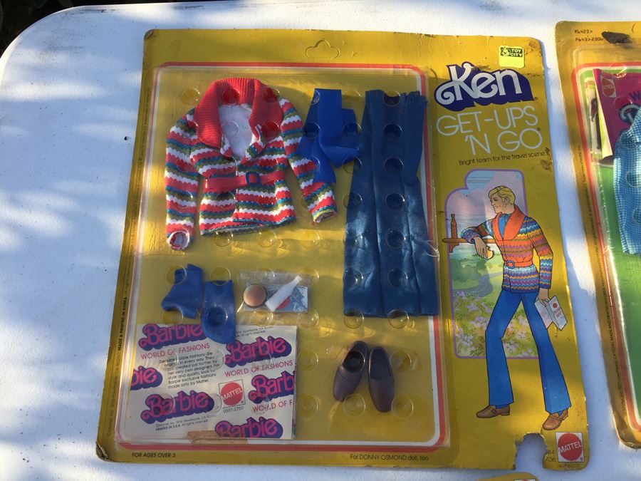 (4) Ken Doll Clothes Get-Ups 'N Go And Ken Fashion Collectibles New On Card 1976, 1977, 1978 [Photo 3]