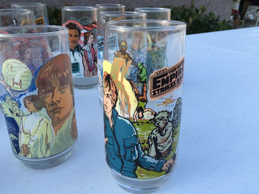 Stars Wars And The Empire Strikes Back Glasses From Burger King 1977 And 1988 [Photo 4]
