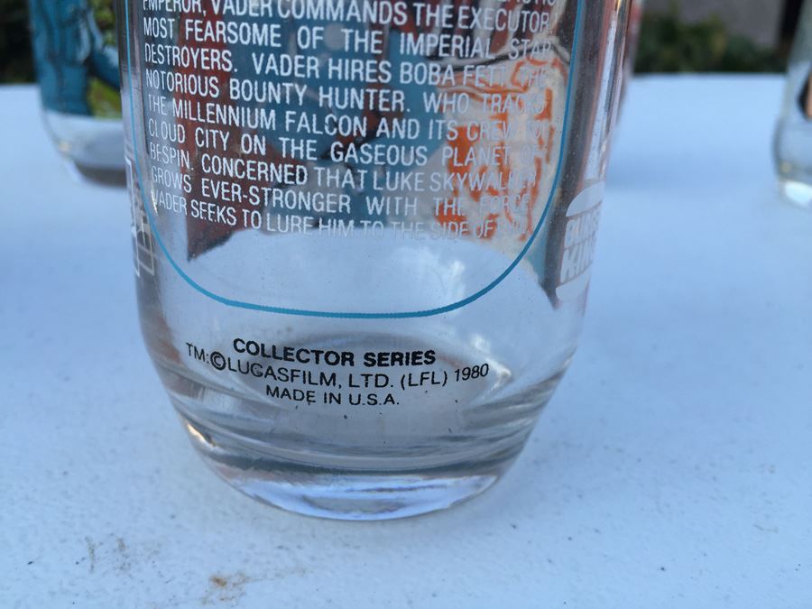 Stars Wars And The Empire Strikes Back Glasses From Burger King 1977 And 1988 [Photo 27]