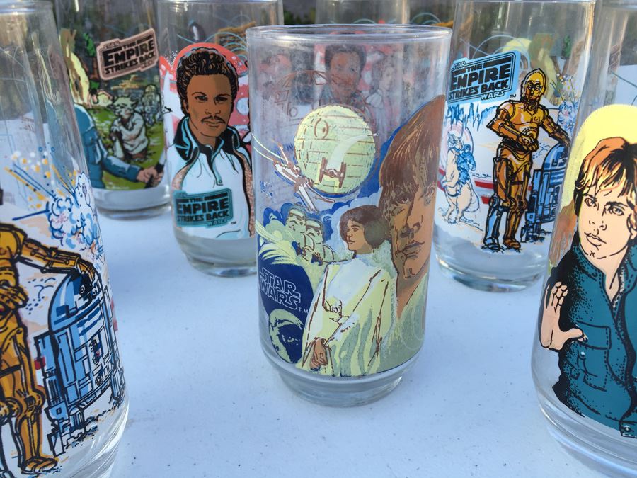 Stars Wars And The Empire Strikes Back Glasses From Burger King 1977 And 1988 [Photo 3]