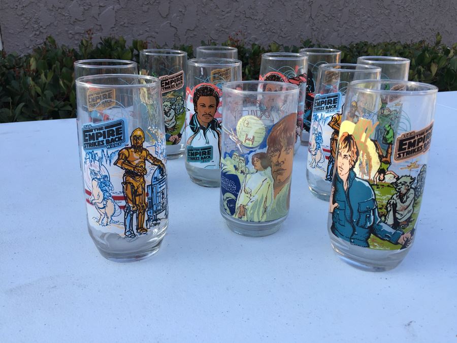 Stars Wars And The Empire Strikes Back Glasses From Burger King 1977 And 1988