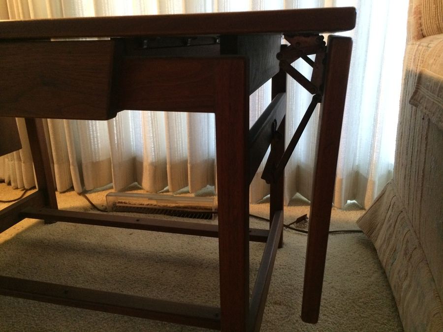 Jens Risom Drop Leaf Table Walnut Table w/ Original Label [Photo 7]