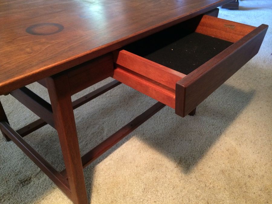 Jens Risom Drop Leaf Table Walnut Table w/ Original Label [Photo 13]